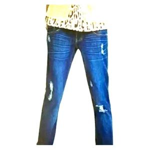 Cabi distresses slim boyfriend jeans